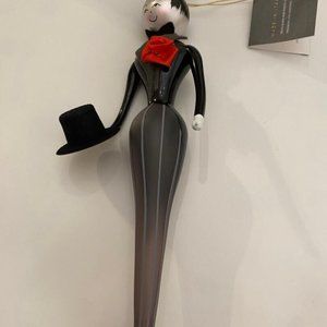 DE CARLINI Top Hat Fashionista Christmas Ornament